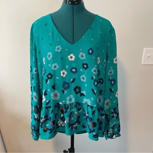 Loft boho 70s Flower Power Style Blouse L